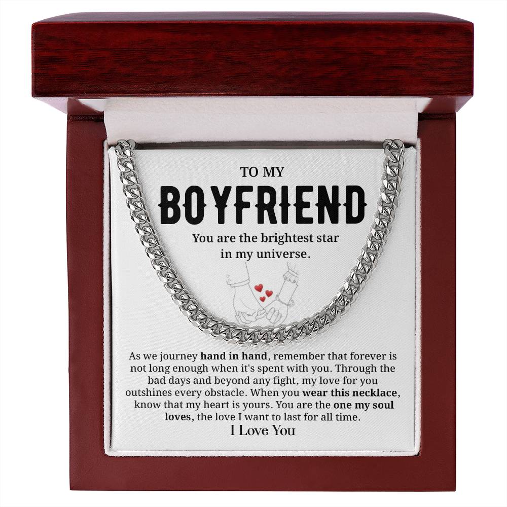 Boyfriend Necklace Gift – Brightest Star Message Card