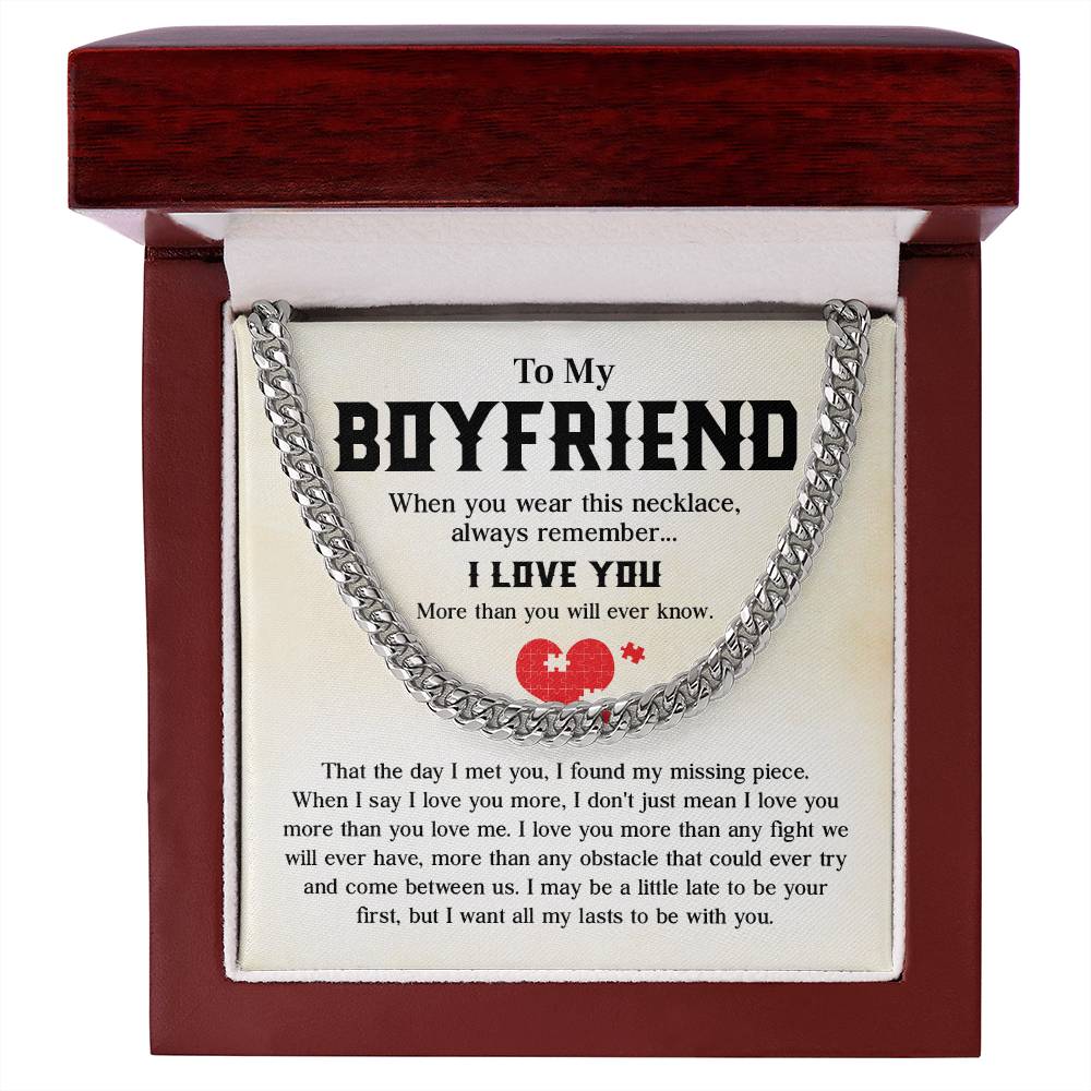 Romantic Cuban Chain Necklace Gift with Gift Box