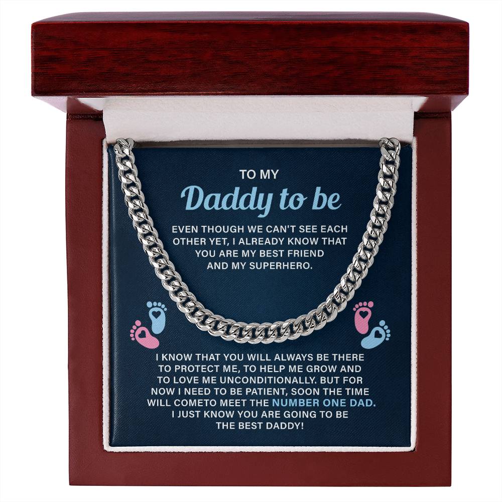Daddy To Be Necklace Gift From Bump With Message Card