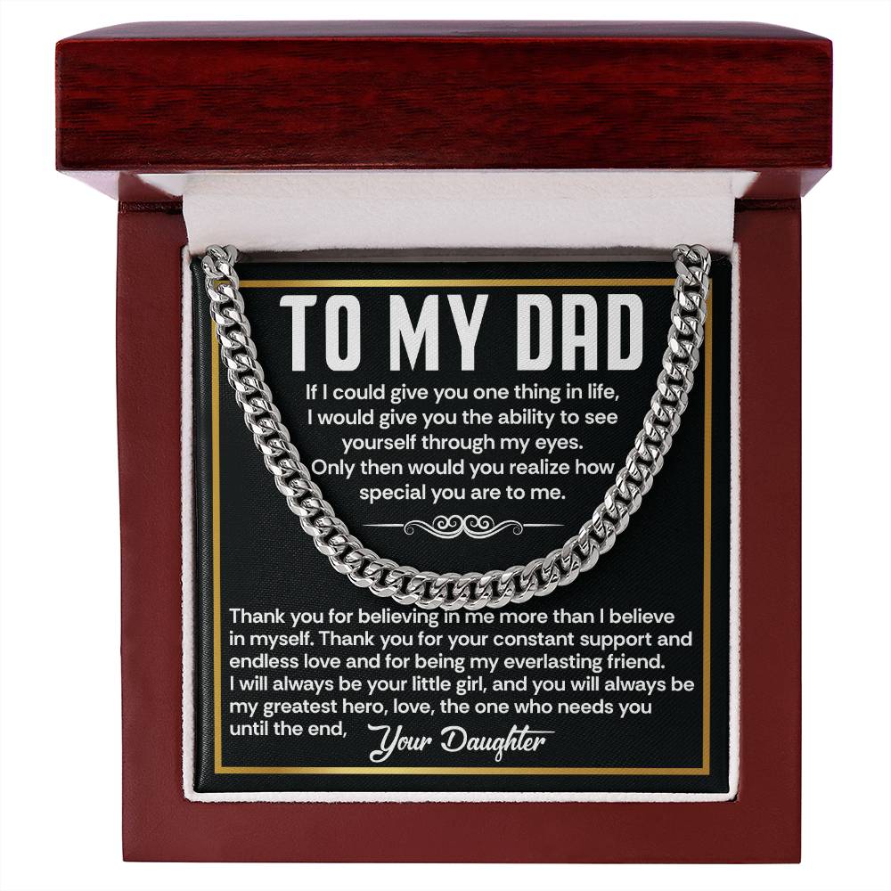 Dad Chain Gift from Favorite Daughter with Sentimental Card