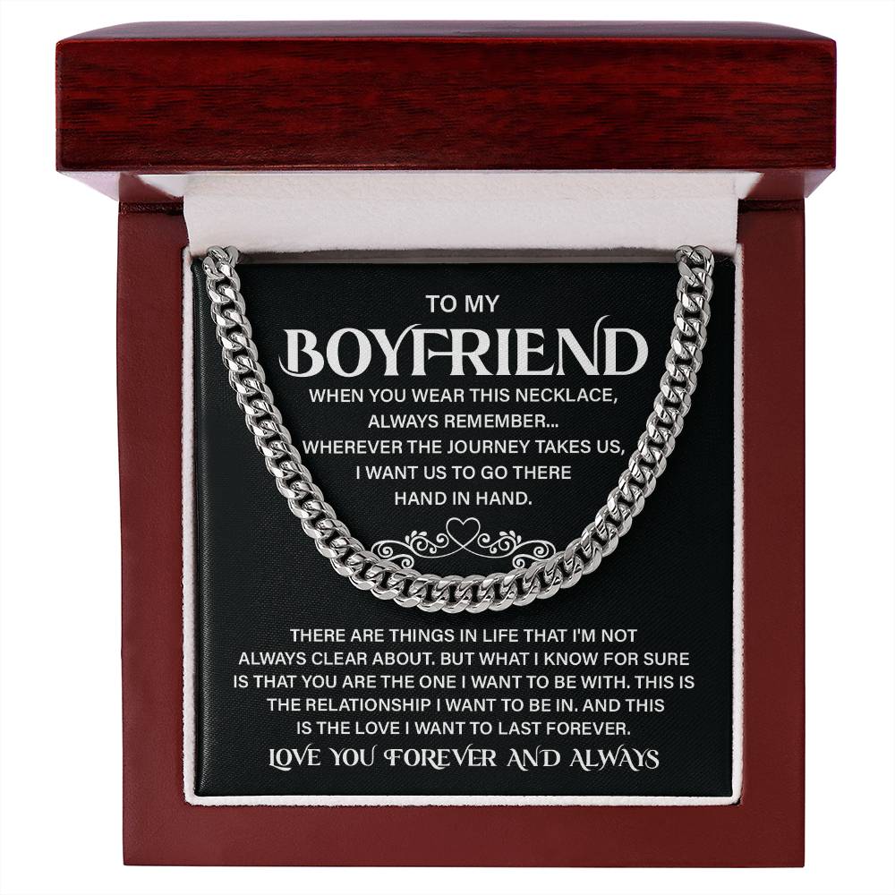 Boyfriend Cuban Chain Gift with Message Card