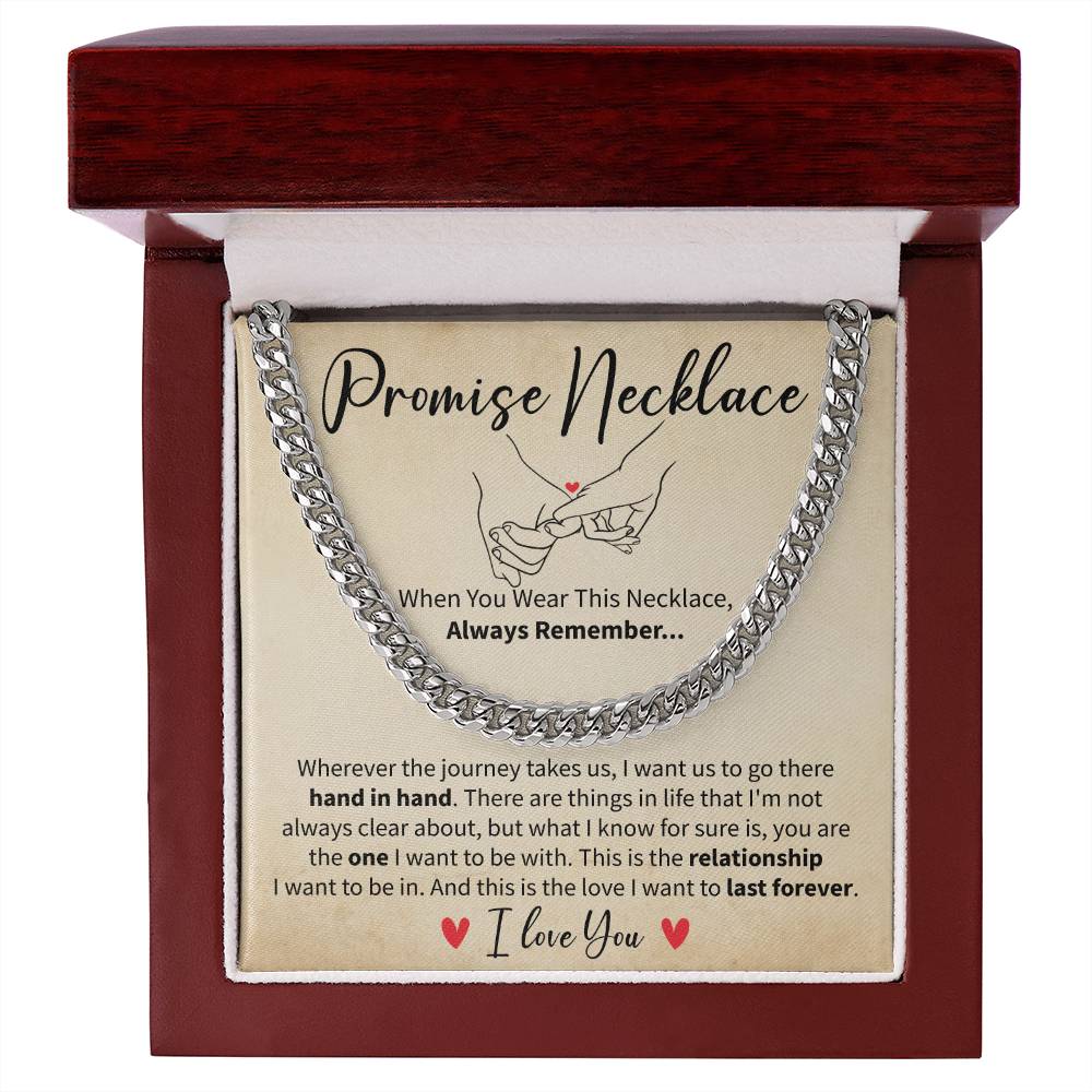 Romantic Promise Necklace Gift for Boyfriend Gift Box