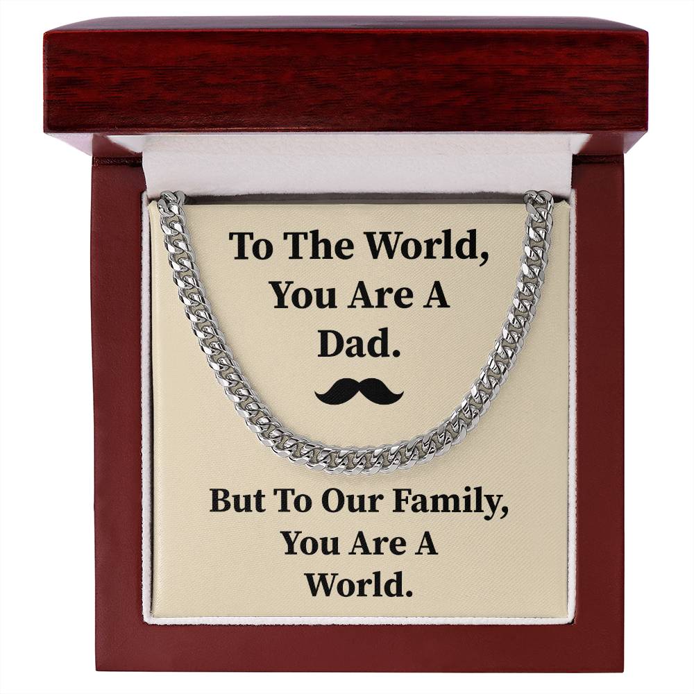 Dad Necklace Gift from Children with Message Card