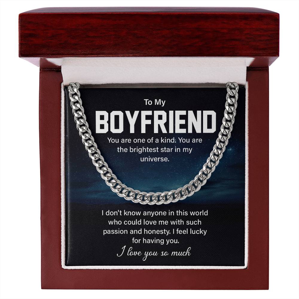 Boyfriend Gift Necklace for Him – with Message Card