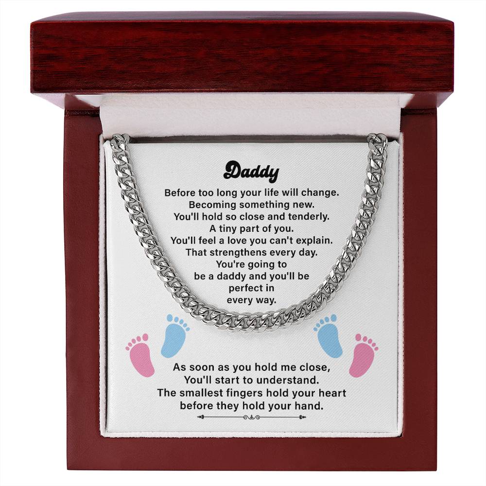 Necklace Gift for Expecting Father With Message Card