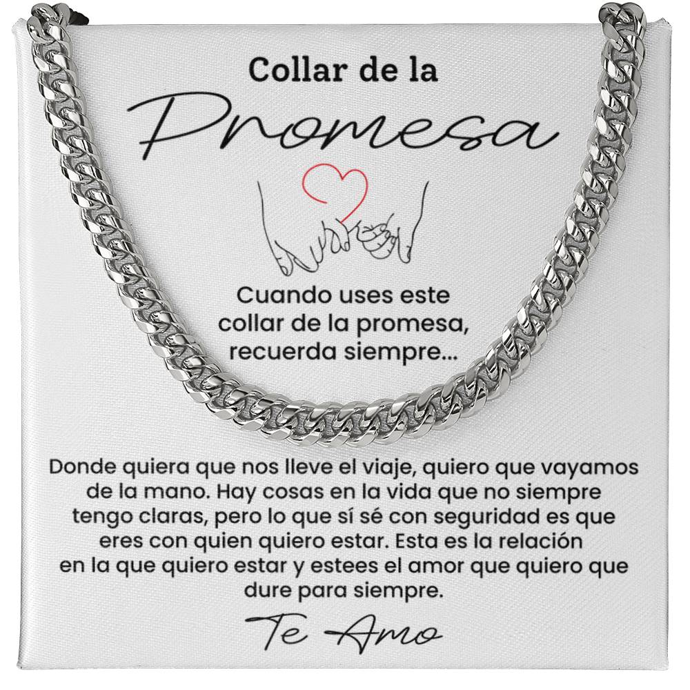Collar de la Promesa - Regalo Perfecto para Novio, Esposo o Pareja, Mensaje de Amor Eterno para San Valentín y Aniversarios