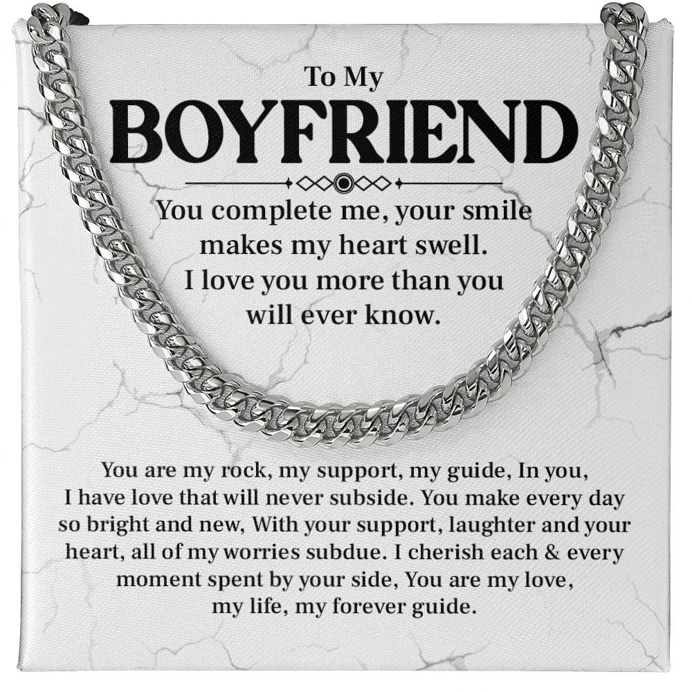 Boyfriend Cuban Chain Gift – Romantic Love Message