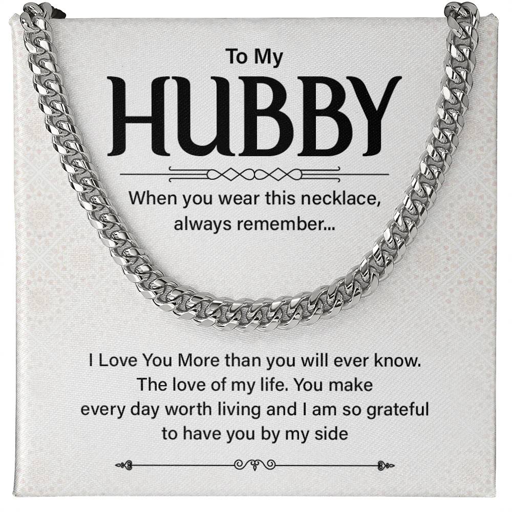 Husband Gift Necklace for Him – with Message Card