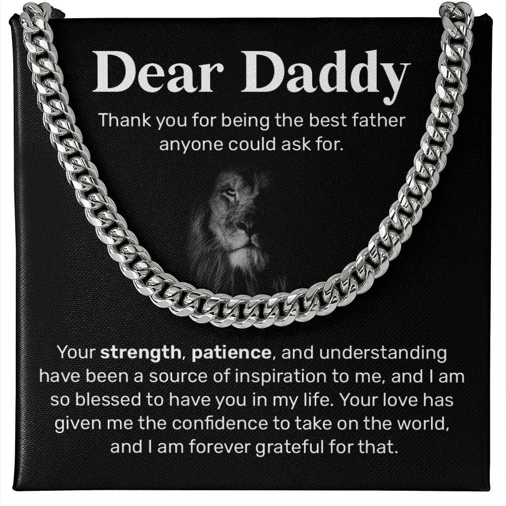Necklace For Dad From Daughter With Message Card