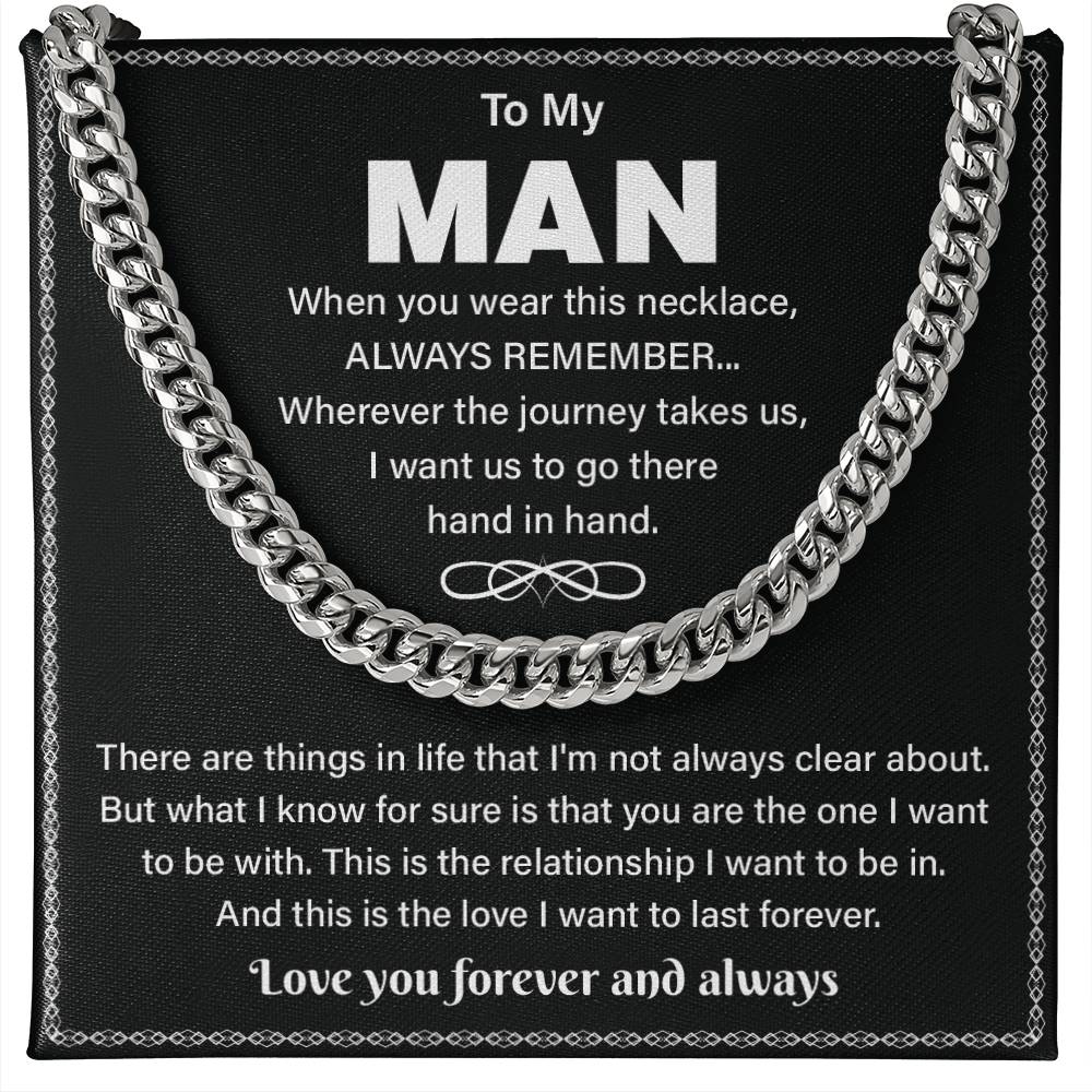 To My Man Promise Necklace – For Men Gift.