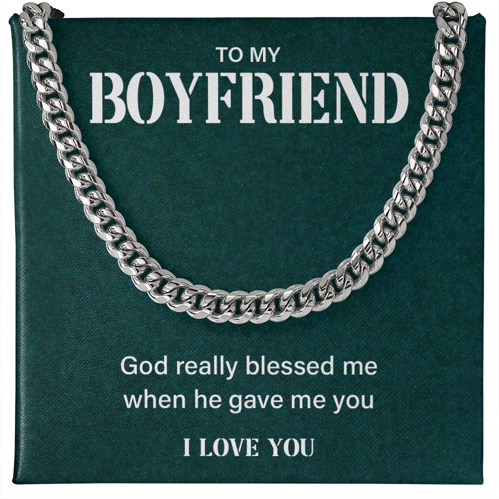 Boyfriend Gift from Girlfriend – Faith Message Chain Box