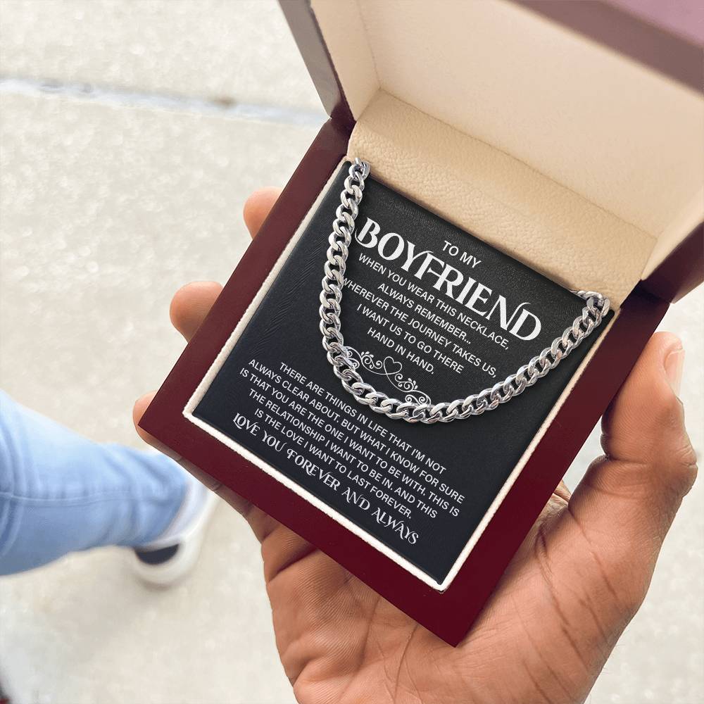 Boyfriend Cuban Chain Gift with Message Card