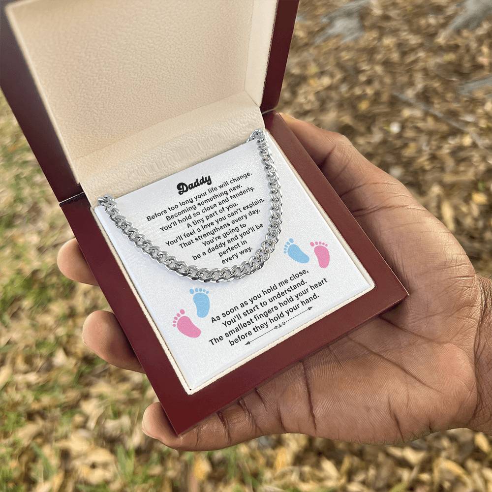 Necklace Gift for Expecting Father With Message Card