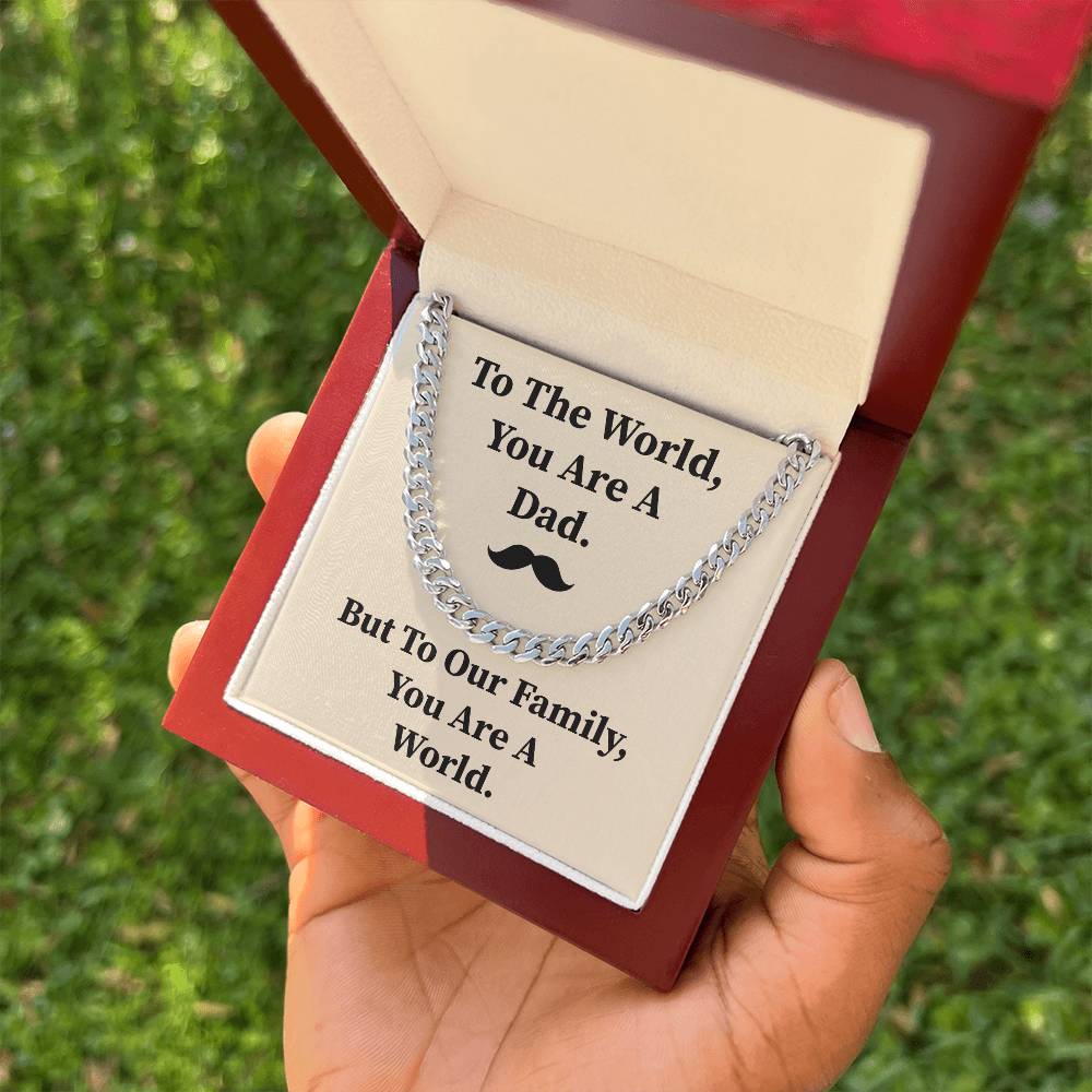Dad Necklace Gift from Children with Message Card