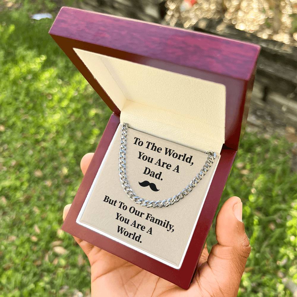 Dad Necklace Gift from Children with Message Card