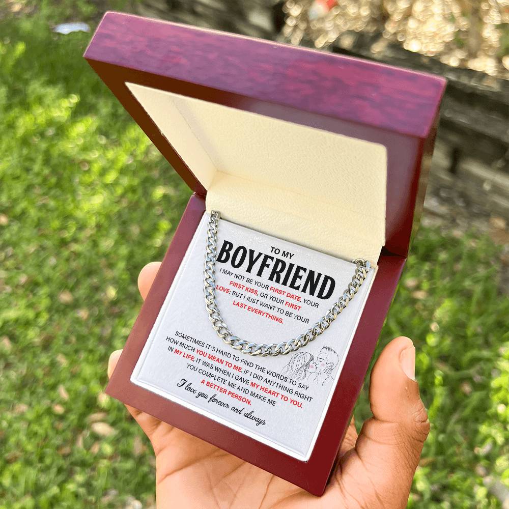 Cuban Chain Boyfriend Gift – Last Everything Message Card