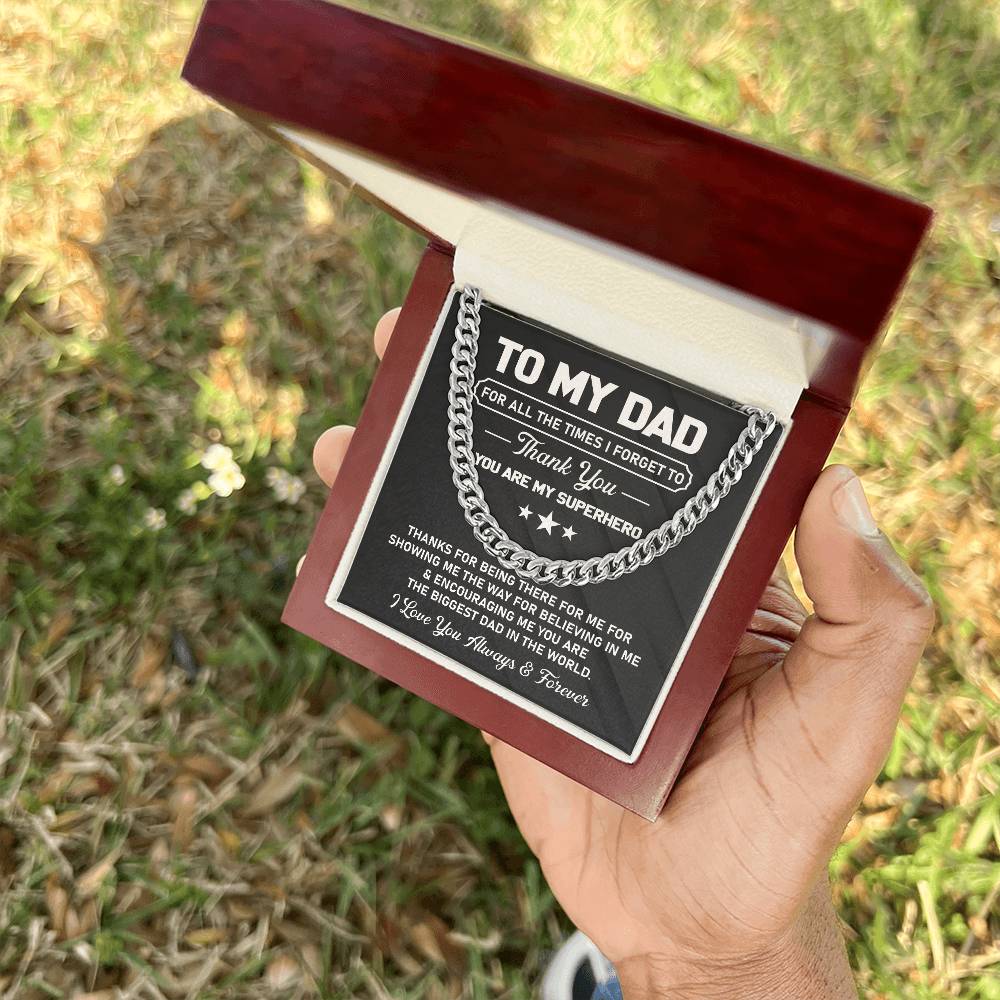 Dad Gift from Child with Superhero Keepsake Message
