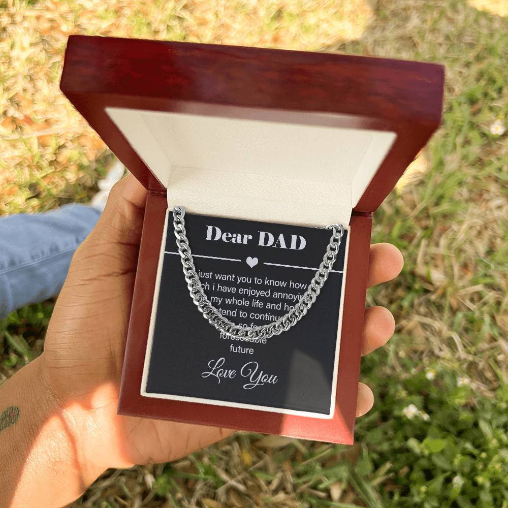 The Dad Chain – Funny Jewelry Gift with Message Card