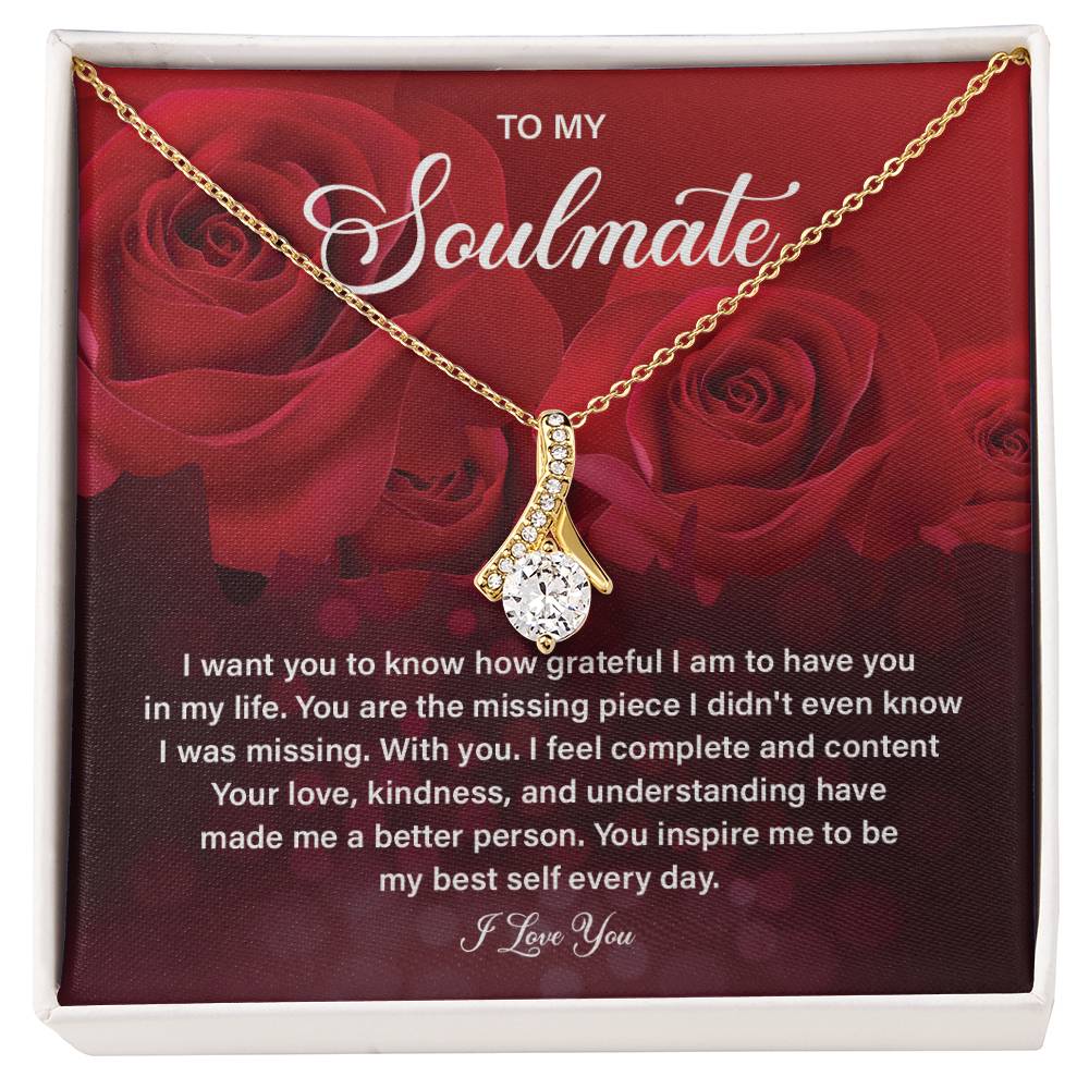 Soulmate Necklace Gift for Her – Message Card Box