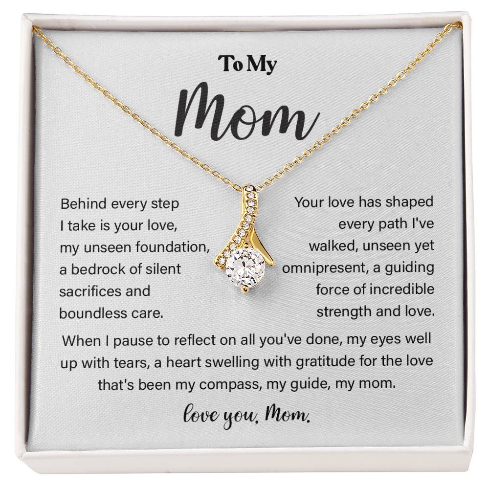 To My Mom beautiful necklace in premium gift box.