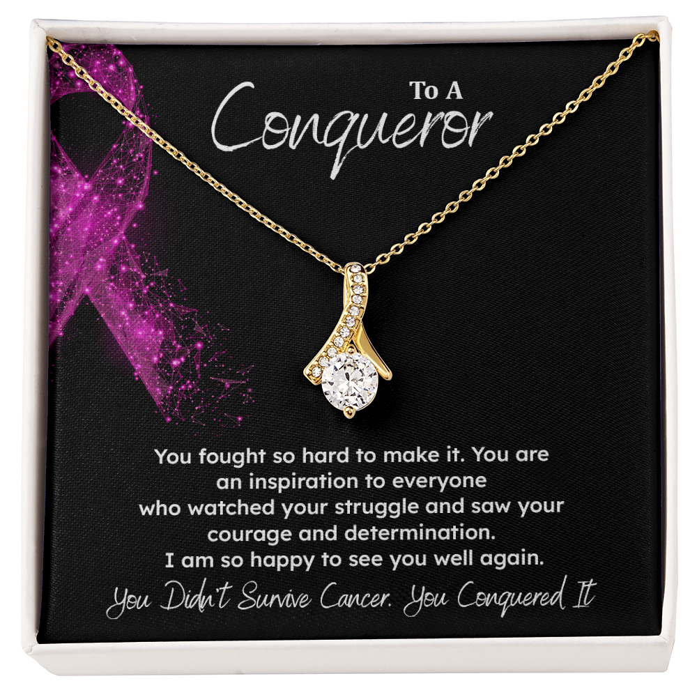 A Conqueror Fighting Cancer Jewelry Necklace For Women
