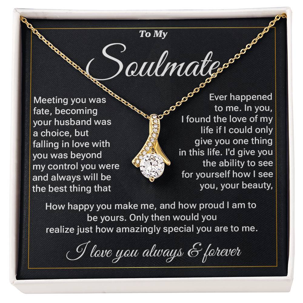 Soulmate Necklace Gift – Romantic Message Card Box