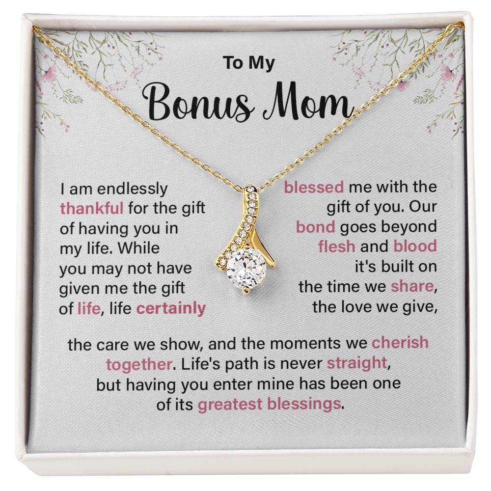 Bonus Mom Necklace Gift from Daughter or Son