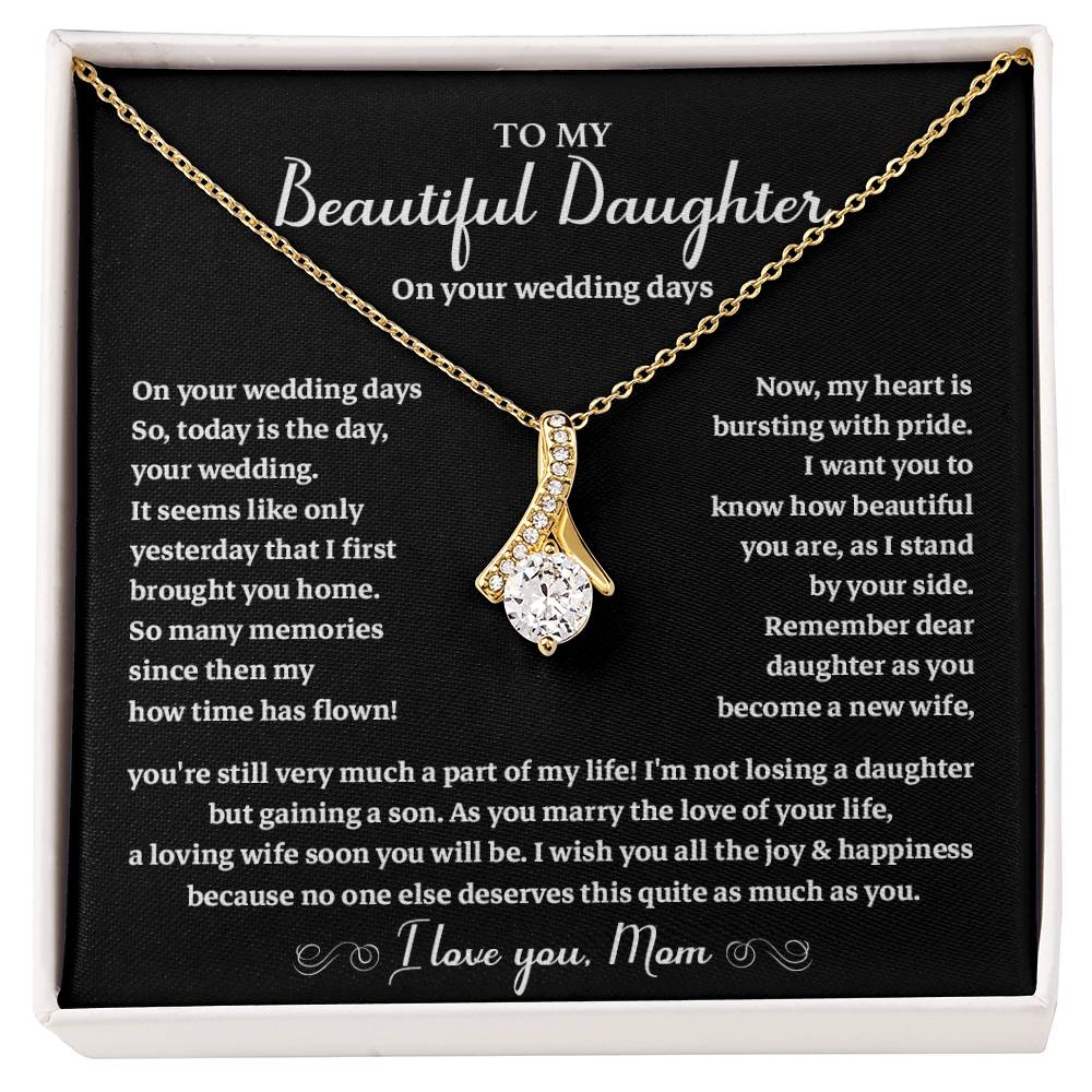 Wedding Gift for Daughter – From Mom Necklace Box