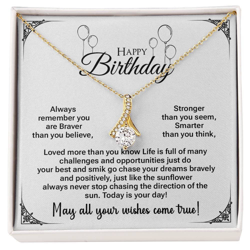 13th Birthday Gift for Teen Girl – Heart Necklace with Message Card