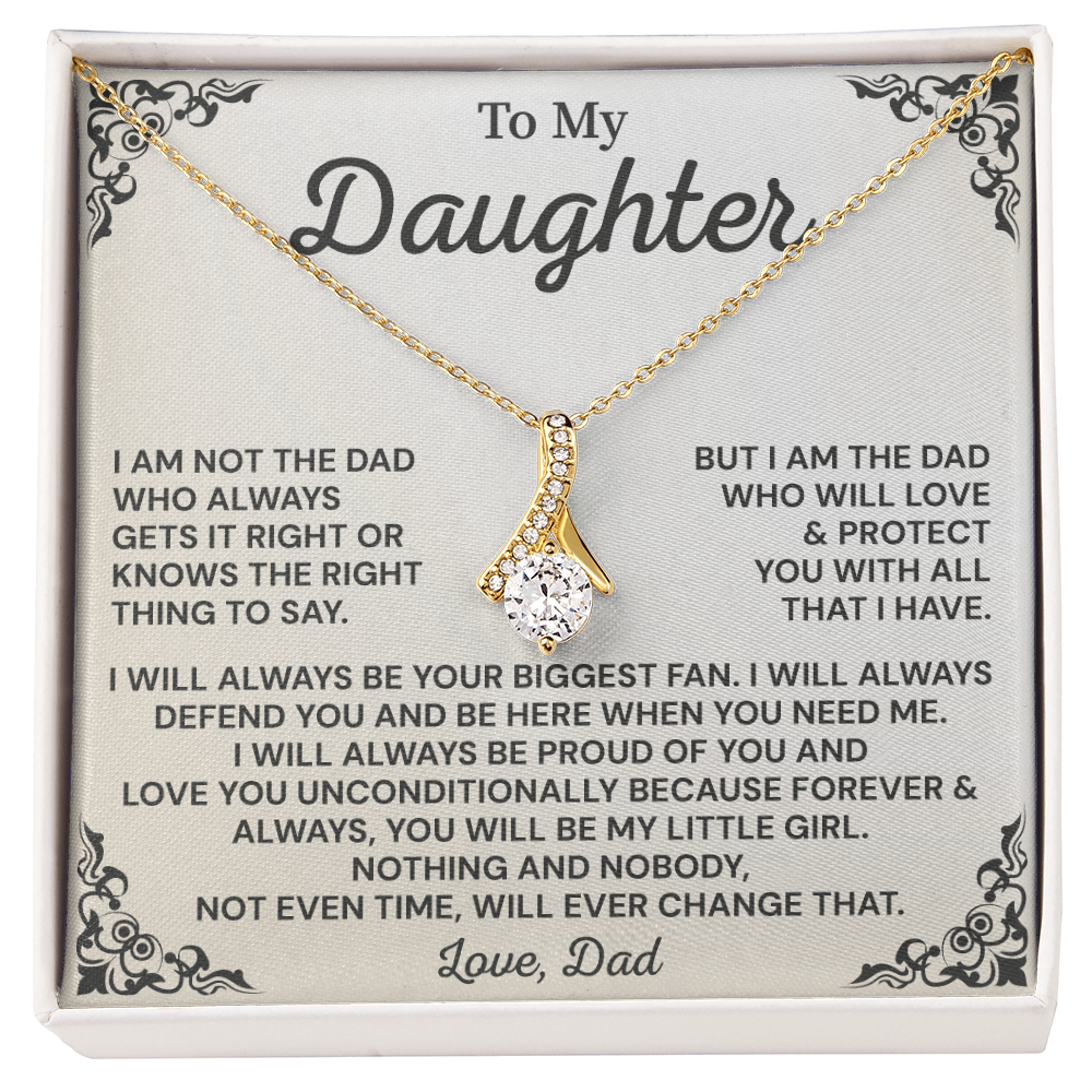 Dad to Daughter Necklace Forever Your Biggest Fan Gift