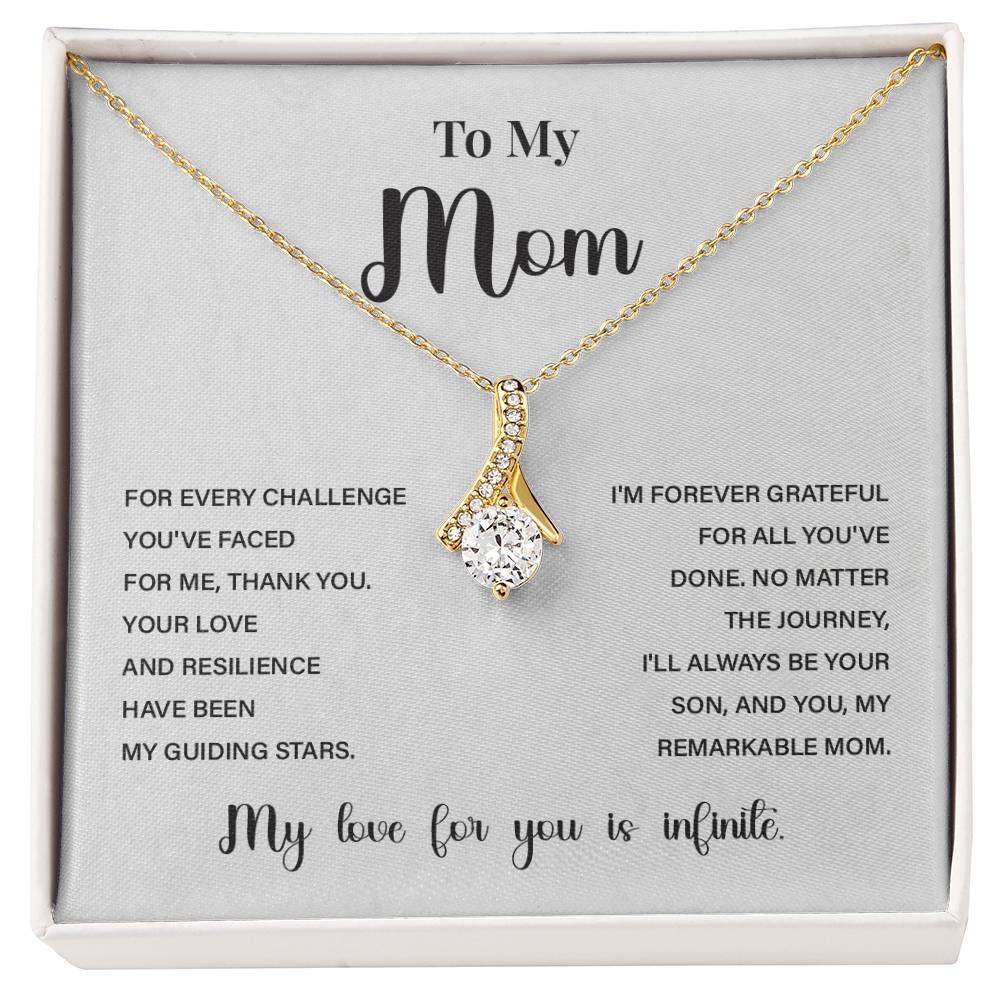 Gift Necklace for Mom from Son with Inspirational Guiding Stars Note