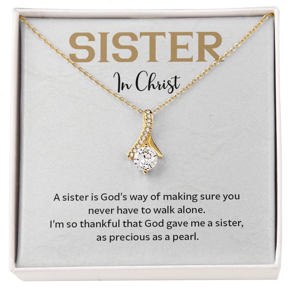 Christian Sister Necklace Gift – Faith-Inspired Jewelry with Message Card