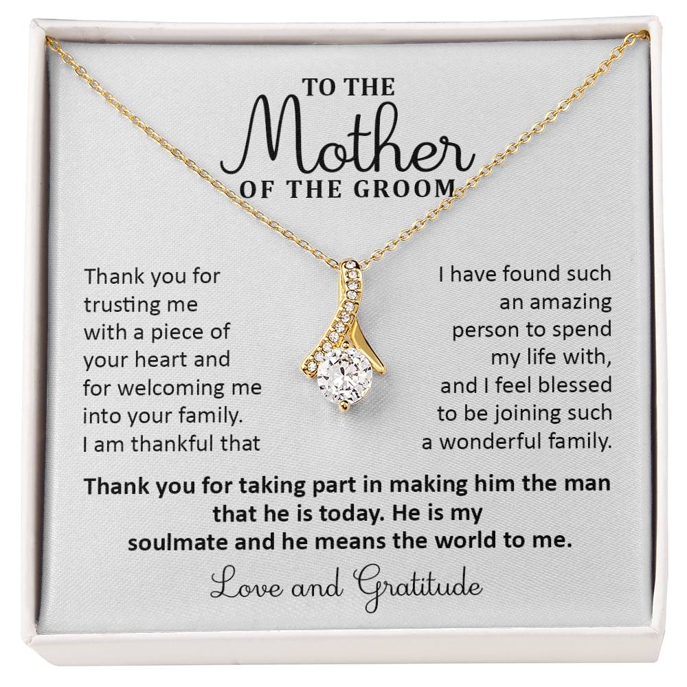 Wedding Day Necklace for Groom’s Mom Gift