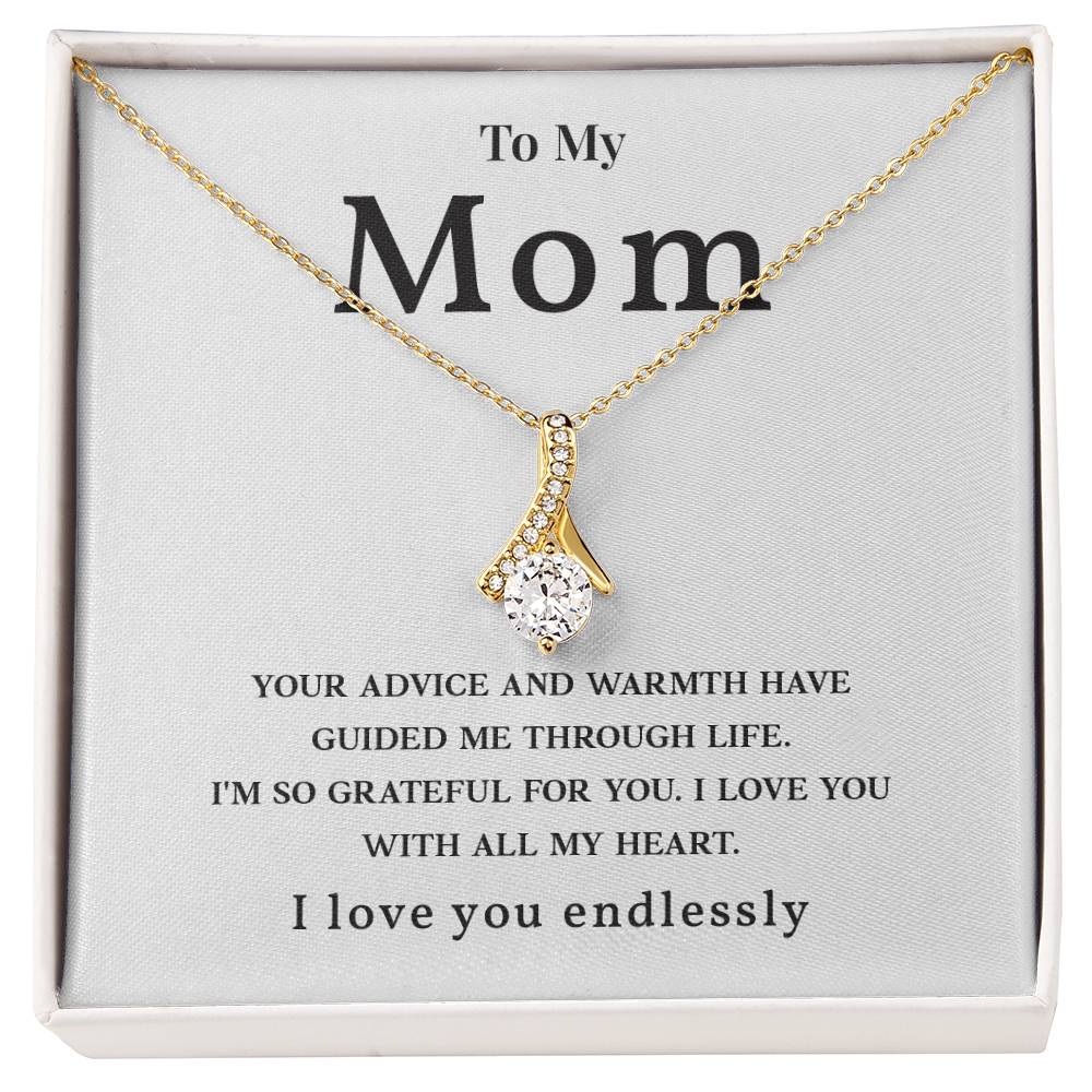 Necklace Gift for Mom with Heartfelt Message Card