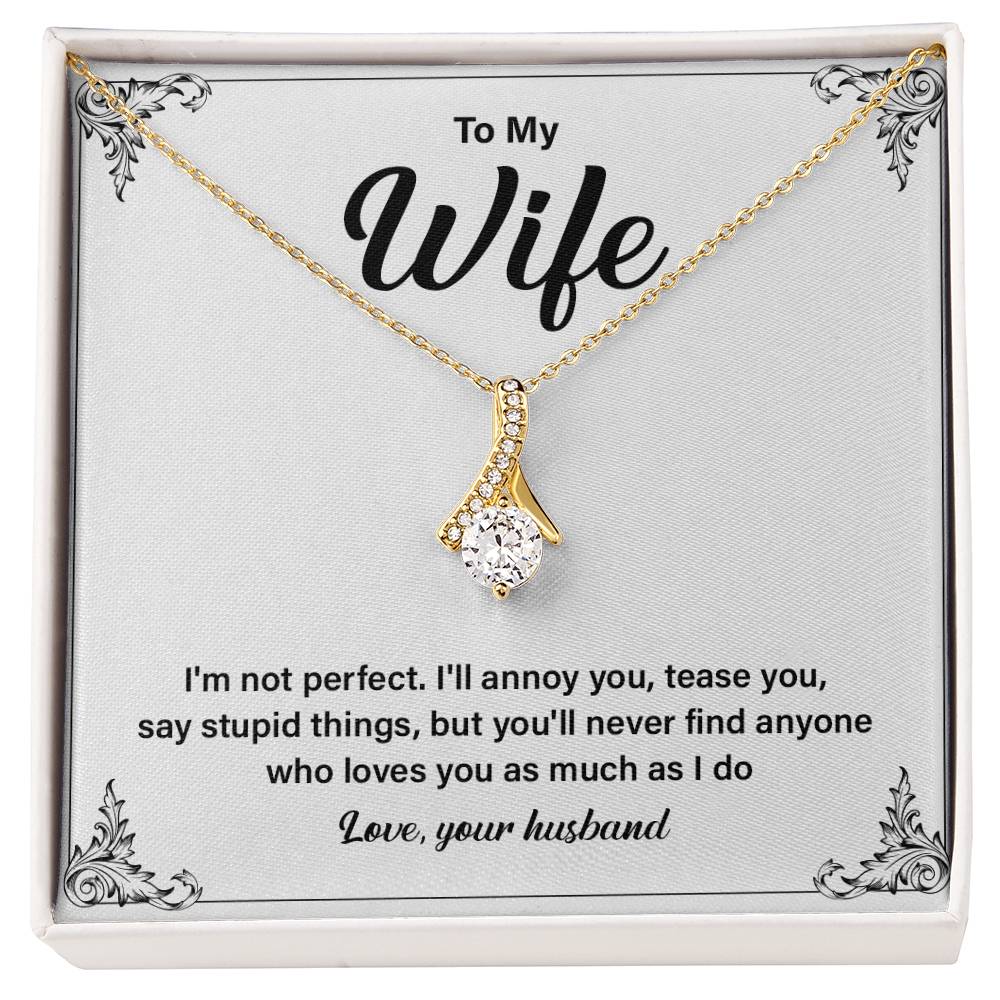 Funny Wife Necklace Gift with Message Card