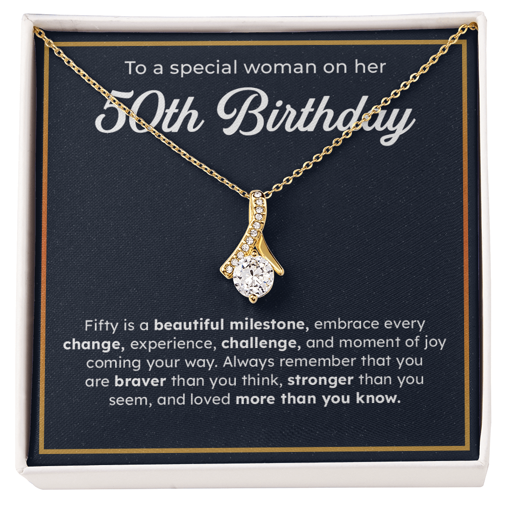 50th Birthday Necklace for Mom, Sister, Friend, Aunt