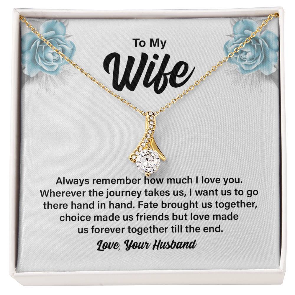Romantic Wife Necklace Gift – Message Card Included