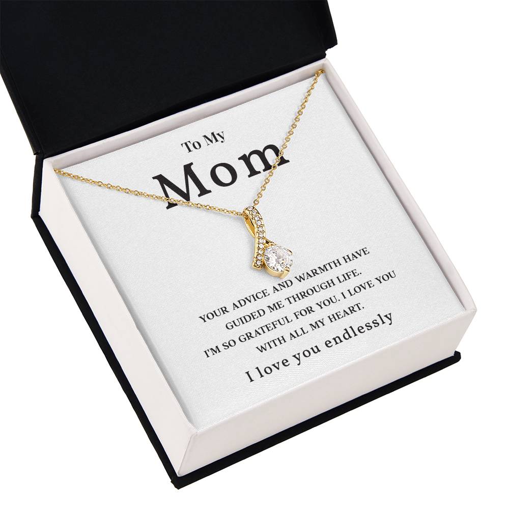 Necklace Gift for Mom with Heartfelt Message Card