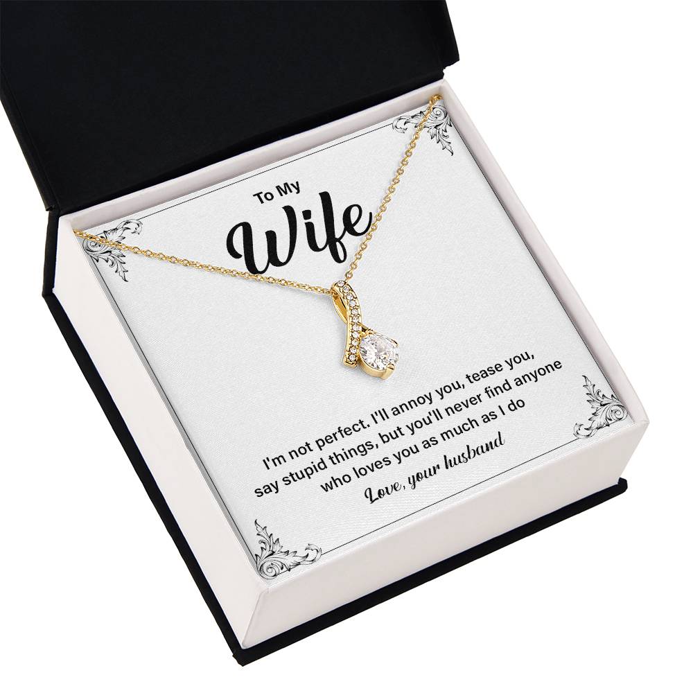 Funny Wife Necklace Gift with Message Card