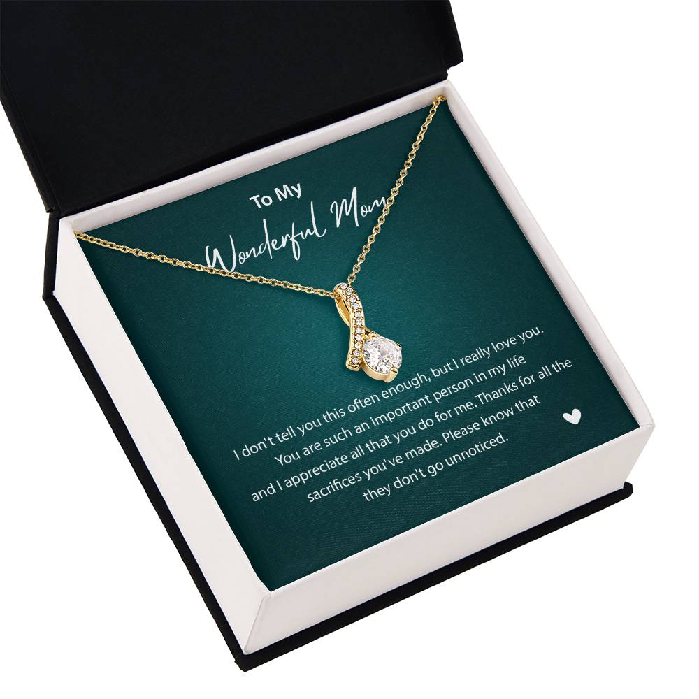 Elegant Necklace for Wonderful Mom with Gift Box
