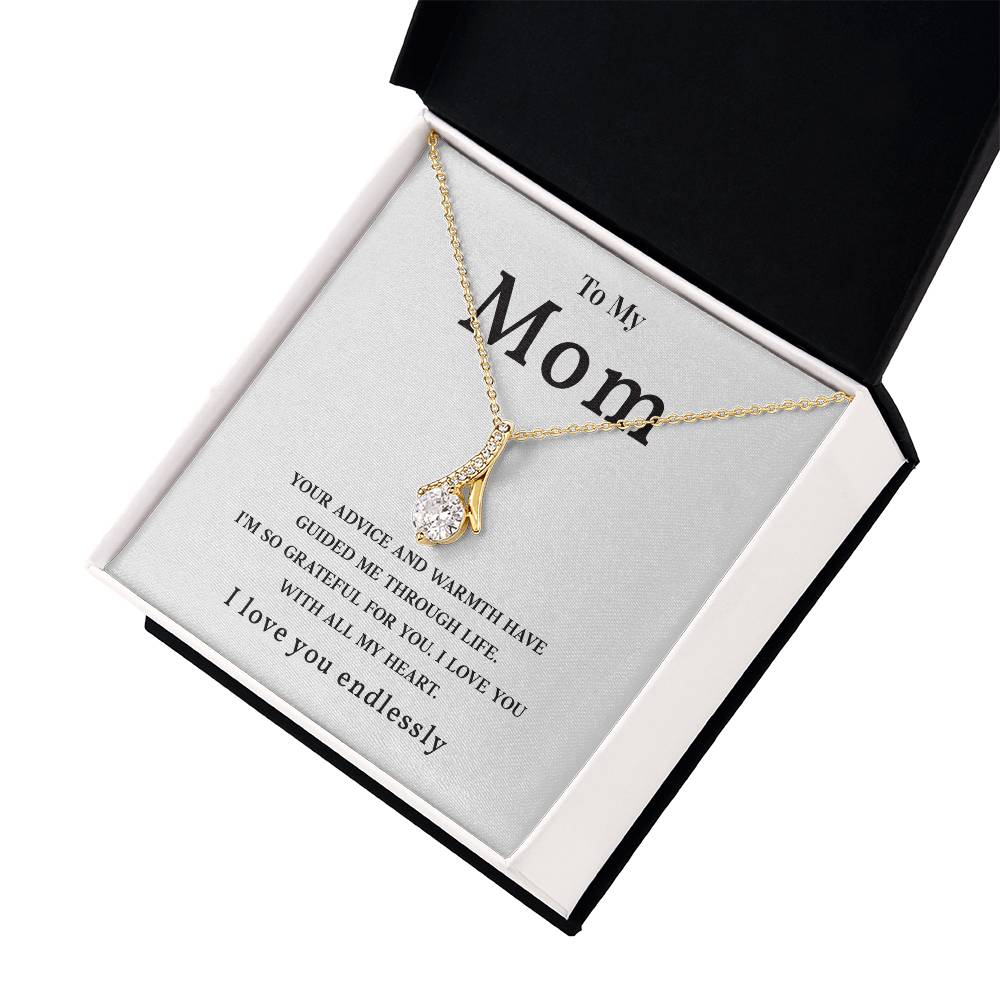 Necklace Gift for Mom with Heartfelt Message Card