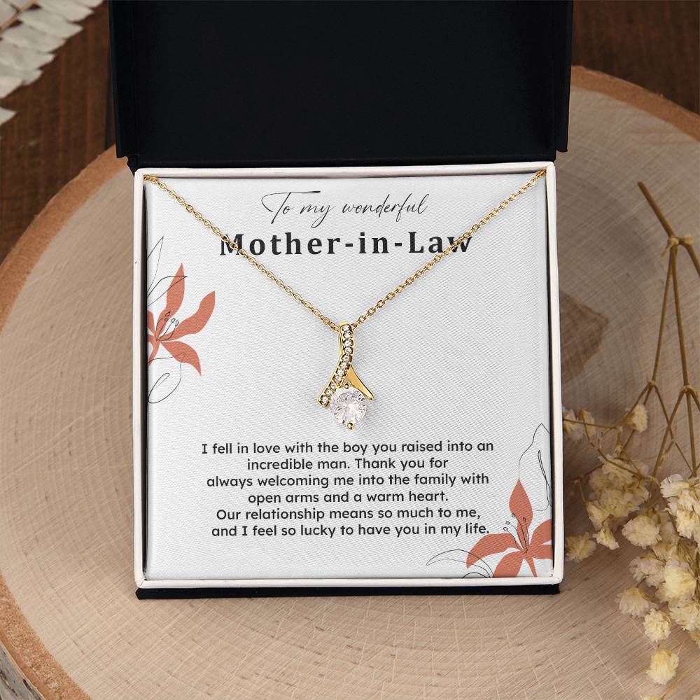 Necklace Gift for Mother-in-Law from Bride – Wedding Thank You Note