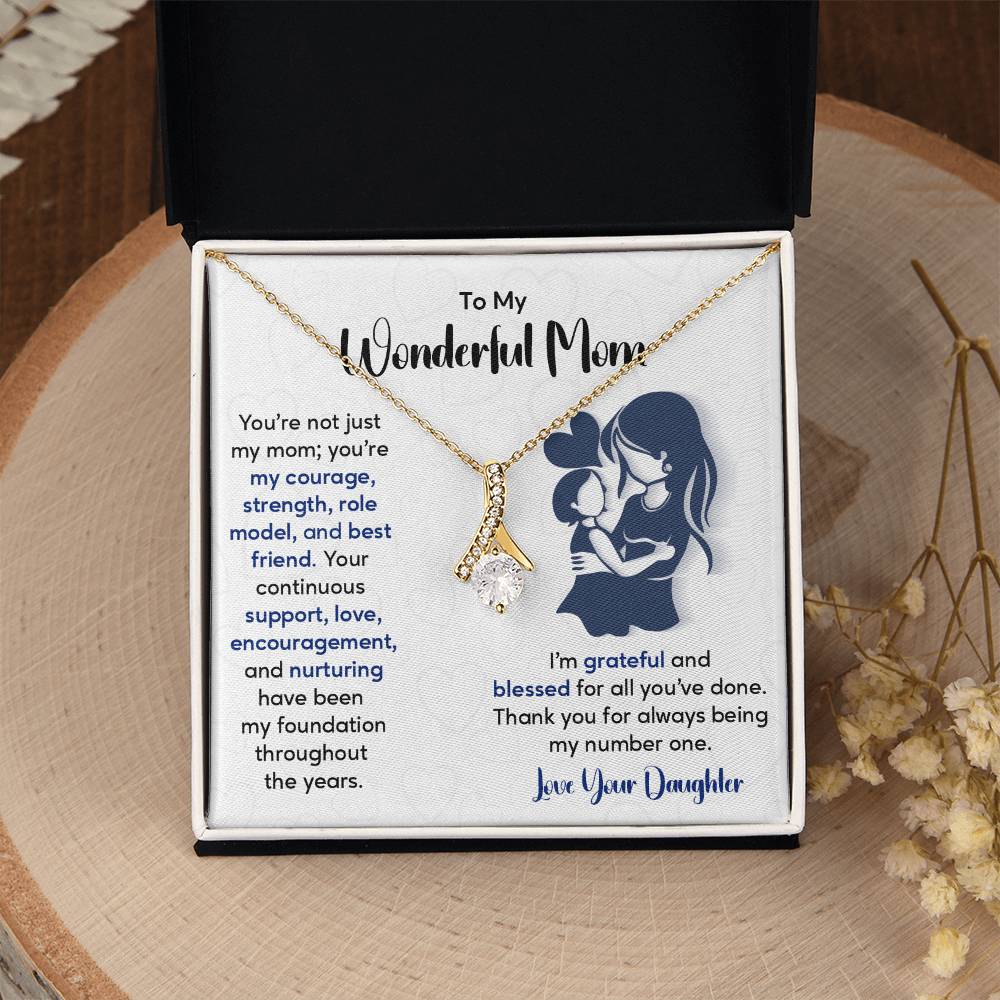 Gift for Mom from Daughter – Message Card Jewelry Box