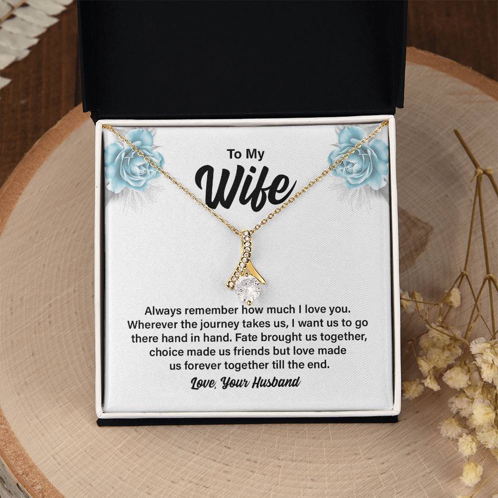 Romantic Wife Necklace Gift – Message Card Included