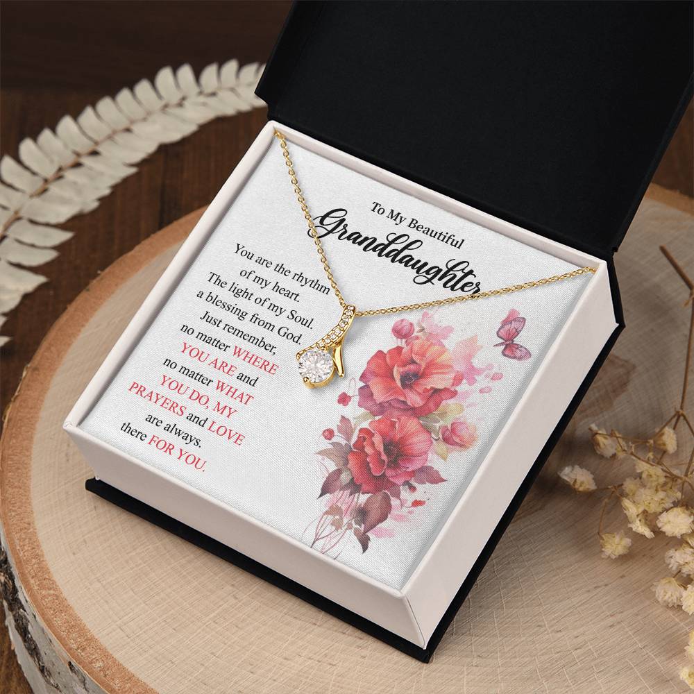 Granddaughter Necklace Gift – Blessing from God Message Box