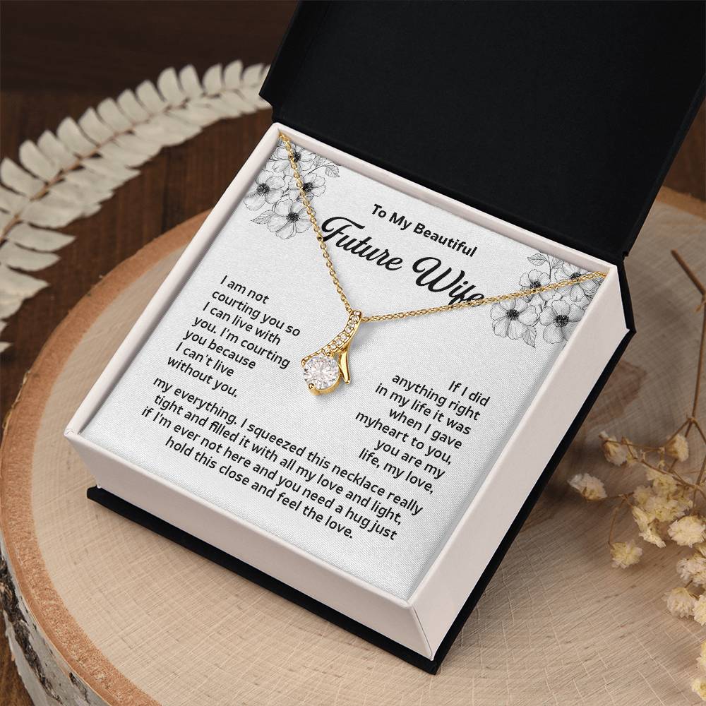 Future Wife Necklace Gift with Heartfelt Message Card