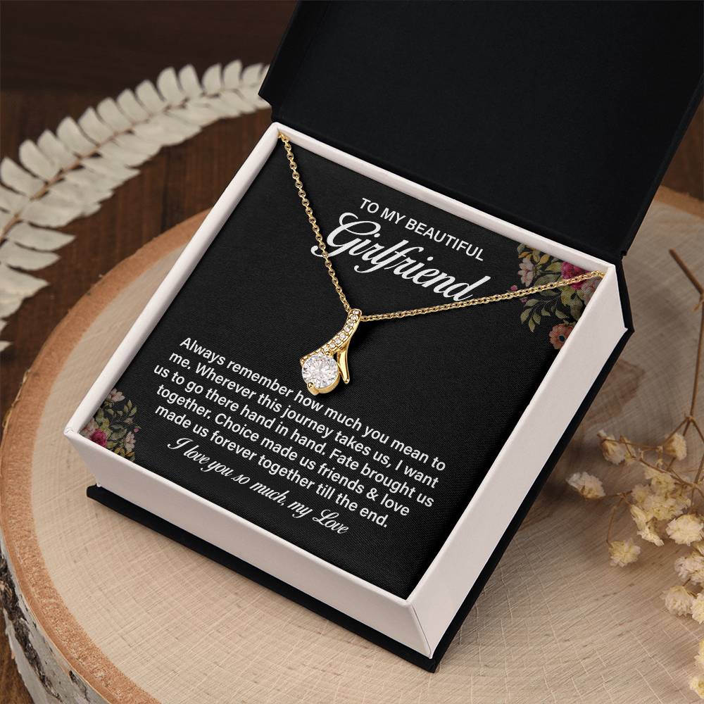Romantic Necklace Gift for Girlfriend with Card