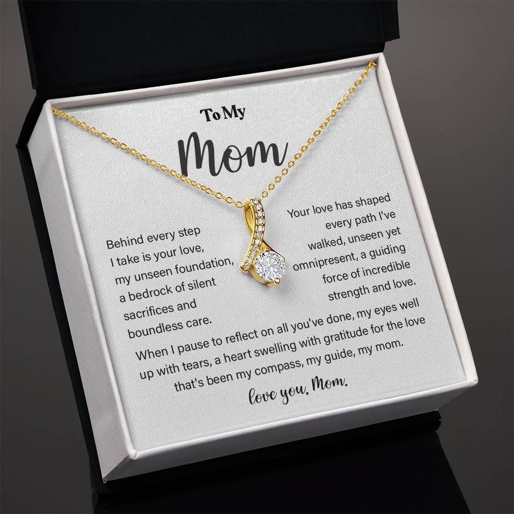 To My Mom beautiful necklace in premium gift box.