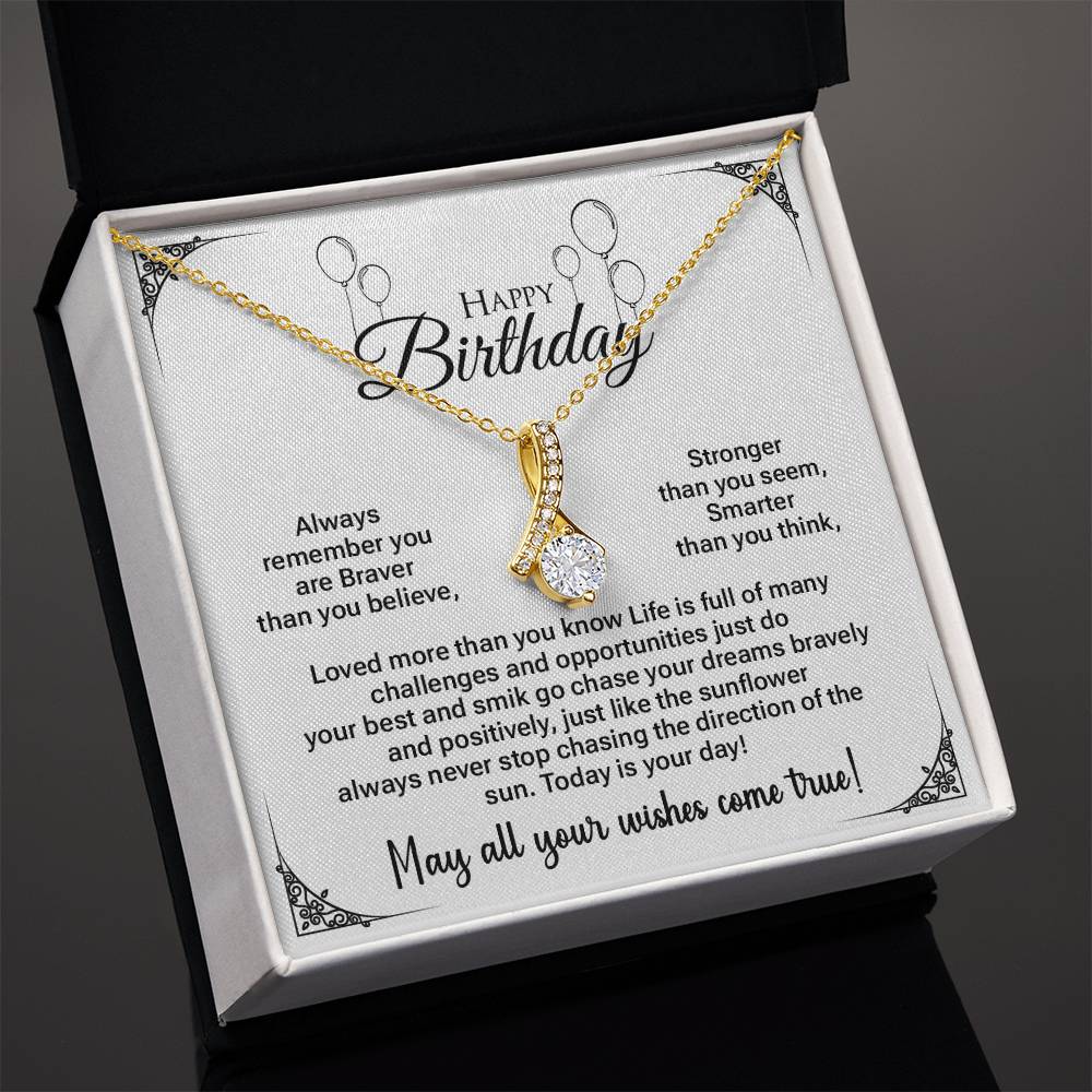13th Birthday Gift for Teen Girl – Heart Necklace with Message Card