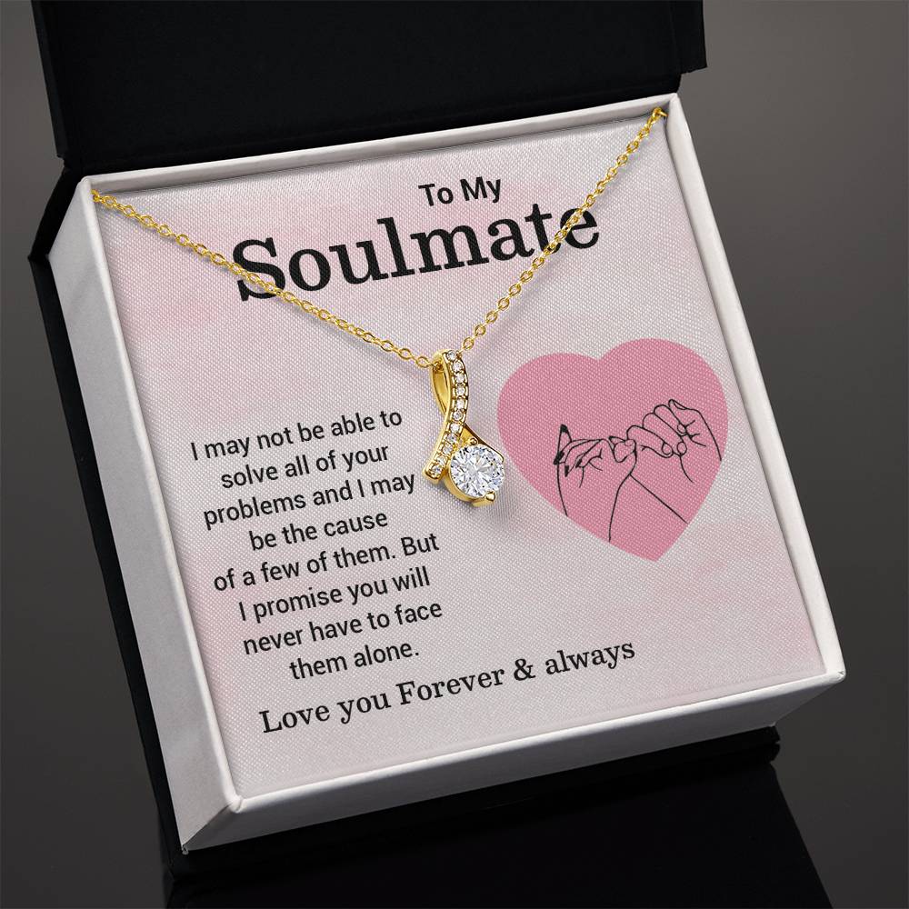 Soulmate Necklace Gift – Pinky Promise Message Card